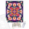 Virágoskert Mandala Rózsákkal és Tulipánokkal - számfestő készlet - Számfestő.hu - 40×50cm - keret nélkül