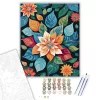Élénk Természet Mandala Virágokkal és Levelekkel - számfestő készlet - Számfestő.hu - 40×50cm - keret nélkül