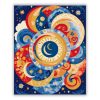Van Gogh Stílusú Hold és Felhő Mandala - Számfestő.hu