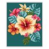 Trópusi Mandala Hibiszkusz Virágokkal - Számfestő.hu
