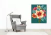 Trópusi Mandala Hibiszkusz Virágokkal - számfestő készlet - Számfestő.hu - 80×100cm - keret nélkül
