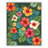Trópusi Hibiszkusz és Lomb Mandala - Számfestő.hu