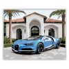 Kék Bugatti Chiron a Modern Villánál - Számfestő.hu