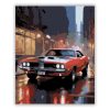 Piros Klasszikus Dodge Charger Éjszakai Városi Utcán - Számfestő.hu