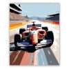 Piros Formula 1 Versenyautó a Kanyarban - Számfestő.hu