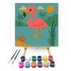 Rózsaszín Flamingó a Napsütésben - gyerek számfestő készlet - Számfestő.hu - 30×30cm - keret nélkül
