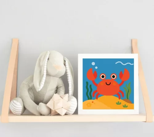 Cuki Rákocska a Tengerfenéken - gyerek számfestő készlet - Számfestő.hu - 30×30cm - keret nélkül