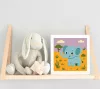 Mosolygós Kiselefánt a Szavannán - gyerek számfestő készlet - Számfestő.hu - 20×20cm - keret nélkül