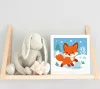 Vidám Rókakölyök a Havas Tájon - gyerek számfestő készlet - Számfestő.hu - 20×20cm - keret nélkül