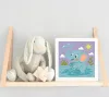 Vidám Kiselefánt a Vízi Kalandban - gyerek számfestő készlet - Számfestő.hu - 30×30cm - keretre feszítve