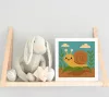 Mosolygós Csiga a Zöld Levélen - gyerek számfestő készlet - Számfestő.hu - 30×30cm - keret nélkül