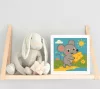 Vidám Egérke Sajttal - gyerek számfestő készlet - Számfestő.hu - 20×20cm - keret nélkül