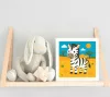 Vidám Zebrakölyök a Szavannán - gyerek számfestő készlet - Számfestő.hu - 20×20cm - keret nélkül