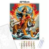 Durga Istennő Tigris Hátán - számfestő készlet - Számfestő.hu - 40×50cm - Keretre feszítve