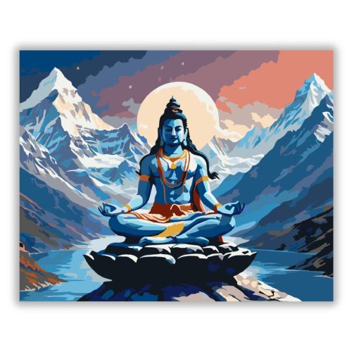 Shiva Meditáció a Himalájában - számfestő készlet - Számfestő.hu