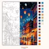 Diwali Éjszakai Ünneplés - számfestő készlet - Számfestő.hu - 40×50cm - Keret nélkül