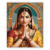 Imádkozó Hindu Nő Arany Ékszerekkel - Számfestő.hu