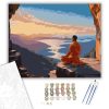 Jógi Napfelkeltében - számfestő készlet - Számfestő.hu - 40×50cm - keret nélkül