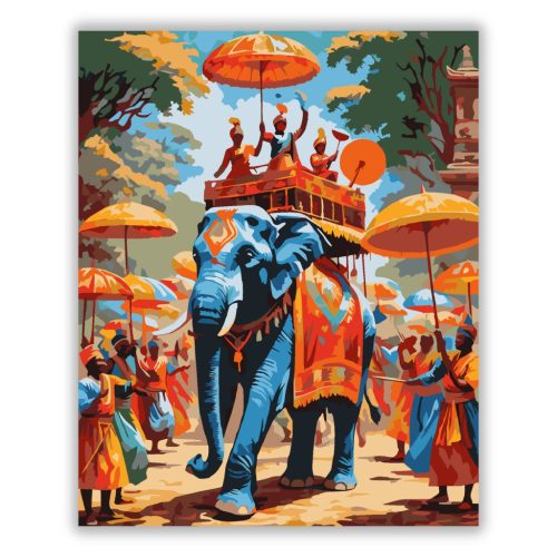 Hindu Fesztiváli Felvonulás - Számfestő.hu