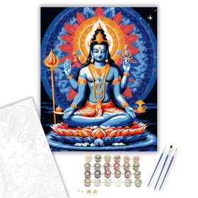 Vishnu Kozmikus Harmóniában - számfestő készlet - Számfestő.hu - 40×50cm - keret nélkül