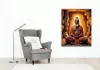 Meditáló Sadhu a Barlangban - számfestő készlet - Számfestő.hu - 50×60cm - keretre feszítve