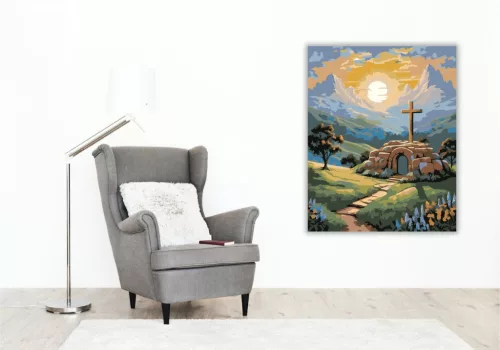 Húsvéti Hajnal és Az Üres Síremlék - számfestő készlet - Számfestő.hu - 40×50cm - keret nélkül