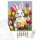 Nyuszi Tulipánok Között - számfestő készlet - Számfestő.hu - 40×50cm - keretre feszítve