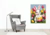 Nyuszi Tulipánok Között - számfestő készlet - Számfestő.hu - 40×50cm - keret nélkül