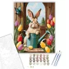 Nyuszi a Locsolókannában - számfestő készlet - Számfestő.hu - 60×70cm - keret nélkül
