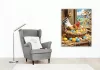 Húsvéti Kosár Színes Tojásokkal és Tyúkkal - számfestő készlet - Számfestő.hu - 40×50cm - keretre feszítve