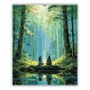 Meditáló Nők Erdőtisztáson - Számfestő.hu