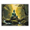 Meditáló Buddha a Természet Közepén - Számfestő.hu
