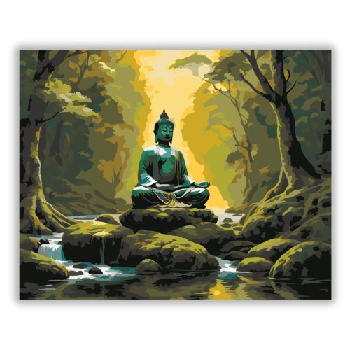 Meditáló Buddha a Természet Közepén - Számfestő.hu