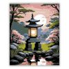 Tradicionális Kőlámpás Japán Kertben - számfestő készlet - Számfestő.hu