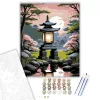 Tradicionális Kőlámpás Japán Kertben - számfestő készlet - Számfestő.hu - 60×70cm - keret nélkül