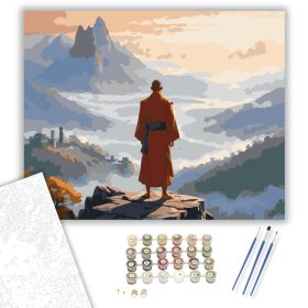Szerzetes a Hegyi Kilátónál - számfestő készlet - Számfestő.hu - 40×50cm - keret nélkül