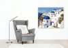 Santorini Fehér Házai és Kék Kupolái - számfestő készlet - Számfestő.hu - 40×50cm - keretre feszítve