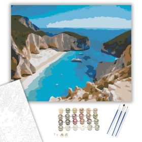 Navagio Beach Zakynthos - számfestő készlet - Számfestő.hu - 40×50cm - keret nélkül