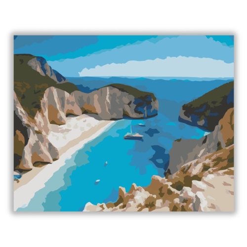 Navagio Beach Zakynthos - számfestő készlet - Számfestő.hu