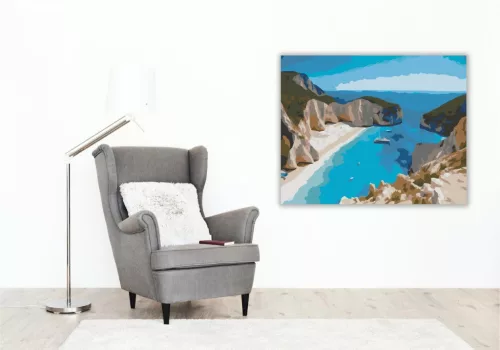 Navagio Beach Zakynthos - számfestő készlet - Számfestő.hu - 50×60cm - keret nélkül