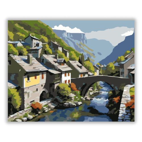 Zagori Hegyi Falu és Kőhíd - Számfestő.hu