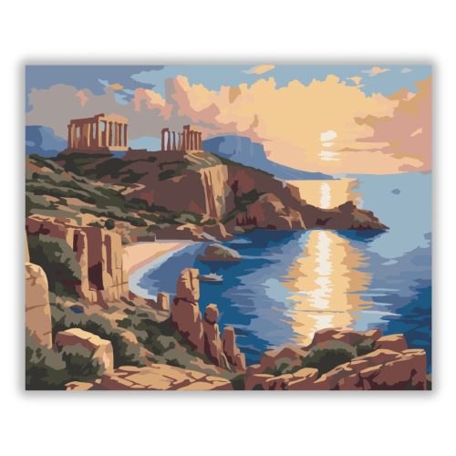 Poseidon Temploma Cape Sounionnál - Számfestő.hu