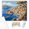Symi Neoklasszikus Kikötőháza - számfestő készlet - Számfestő.hu - 80×100cm - keret nélkül