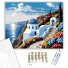 Tengerre Néző Fehér Kápolna és Kék Kupola - számfestő készlet - Számfestő.hu - 40×50cm - keretre feszítve