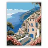 Amalfi-parti Kilátás - számfestő készlet - Számfestő.hu - 40×50cm - Keret nélkül