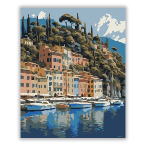 Portofino Kikötője - számfestő készlet - Számfestő.hu