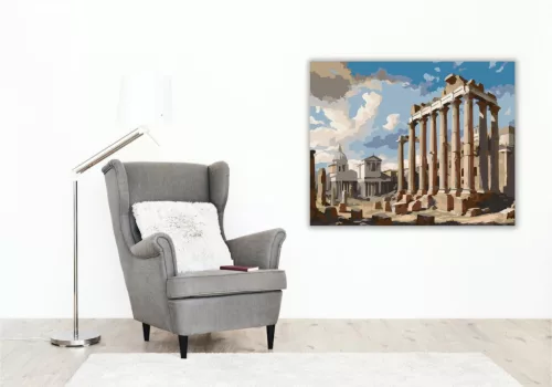 Római Fórum Panoráma - számfestő készlet - Számfestő.hu - 50×60cm - keret nélkül