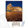 Római Colosseum Éjszakai Fényben - számfestő készlet - Számfestő.hu - 40×50cm - keret nélkül