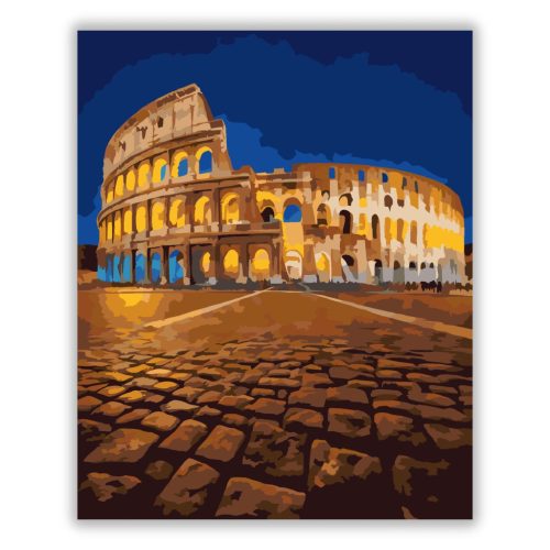 Római Colosseum Éjszakai Fényben - Számfestő.hu