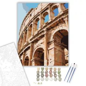 Római Colosseum Közelről - számfestő készlet - Számfestő.hu - 40×50cm - keret nélkül